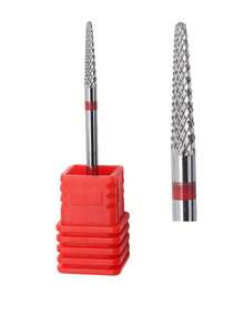 3/32" Tungsten Carbide Nail Drill Bits, Professional Tungsten Carbide Nail Cleaning Drill Bits For Removing Calluses And Dead Skin, Bi-Directional Rotation - Red - View 8