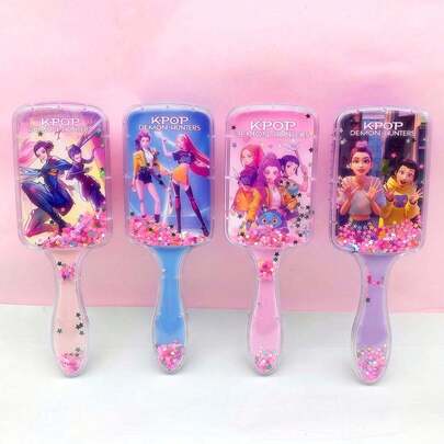 1pc K-Pop Idol Fan Massage Air Cushion Comb, Dreamy Girl Group Lumi Style Rotating Anti-Static Hair Brush, Volumizing Styling Tool, CE Certified, Random Pattern