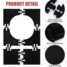 Extended Dartboard Wall Protector EVA Foam Dart Board Surround Backing 71x104cm - Black - View 2