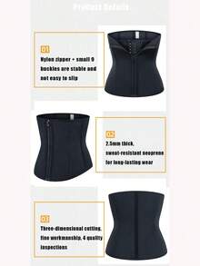 Women's Waist Trainer Vest - 9 Steel Boned Shapewear Tummy Control Lift Camisole - màu đen - Xem 7