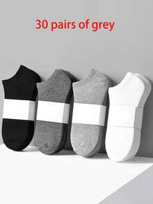 1/5/10/15/20/25/30 Pairs Men's Sports Socks, Essential Ankle Sports Socks, Soft & Lightweight, Versatile Low-Cut Ankle Socks, Women's Long Socks & Stockings, Suitable For Fitness, Autumn Wear - Multicolor - View 13