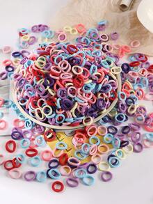 1000-400-500pcs Seamless Elastic Hair Ties, Multicolor Non-Damaging Soft Nylon Hair Bands, Small Hair Loops Suitable For Girls And Women, Fine And Thick Hair, Braids, Mother's Day, Teacher's Day Gift, Daily Office, School, Sports Hairstyle Accessories - Multicolor - Ver 1