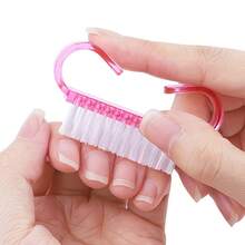 10/5/1件装粉色指甲清洁刷 - 角质层和污渍去除器 - 便携式指甲护理工具 - 粉紅色 - 查看 1