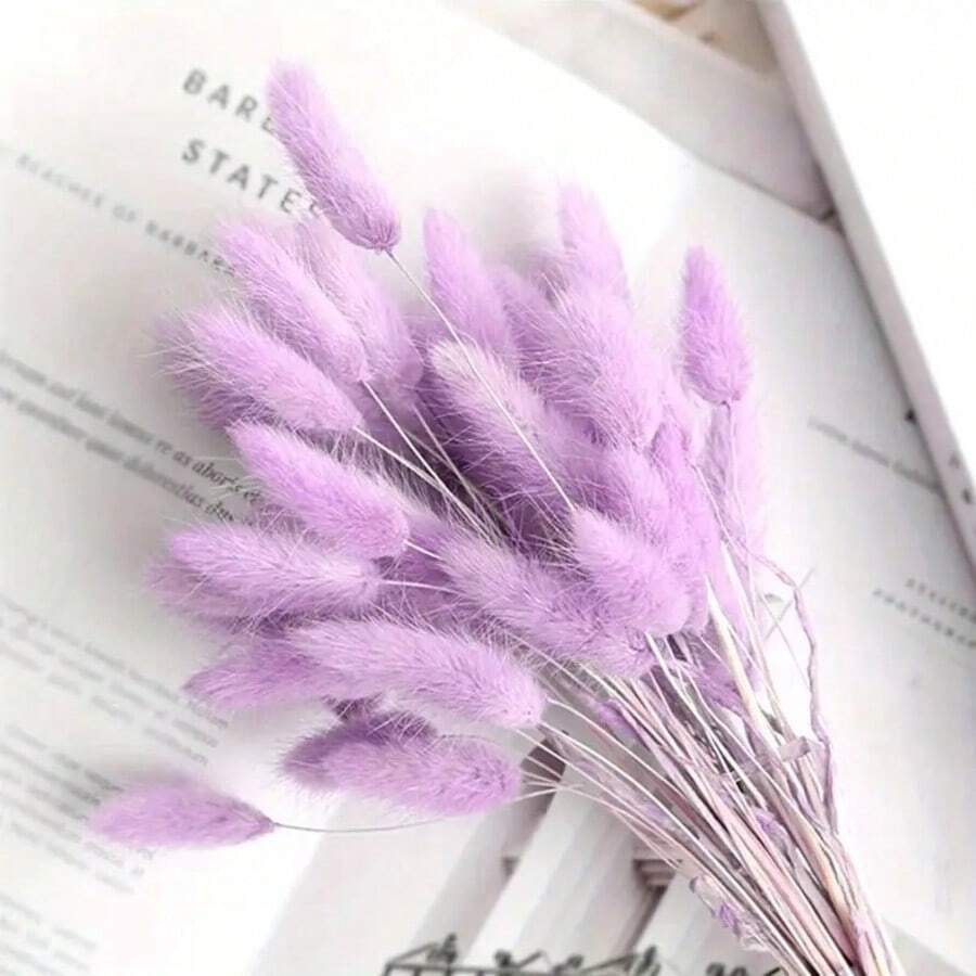 55-60 Pcs Pengiriman Acak, Rumput Ekor Kelinci Buatan Warna Khaki Sekitar 16,5 Inci, Cocok untuk Dekorasi Bunga Gaya Bohemian, Kerajinan DIY, Dekorasi Rumah Dapur dan Pernikahan, Dekorasi Natal, Dekorasi Thanksgiving, Dekorasi Karangan Bunga DIY - Mauve Purple - View 1