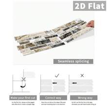 Miếng dán tường họa tiết sọc tông màu ấm, chống bám bẩn, chống thấm nước, dễ lắp đặt cho phòng ăn, phòng khách, phòng tắm (7/14/28/42 miếng). - Xem 3