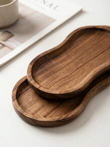 1 pièce Plateau en bois, plateau de service, plateau à collation, plateau de cuisine, plateau d'amuse-gueules, plateau polyvalent, convient pour la maison, le restaurant et les fêtes, plateau de petit-déjeuner, plateau à gâteau, plateau à pain, plateau de cuisine, plateau de service à thé, fournitures de cuisine, cadeau pour la fête des mères, cadeau pour la fête des pères, cadeau d'anniversaire, cadeau de pendaison de crémaillère - Voir 5
