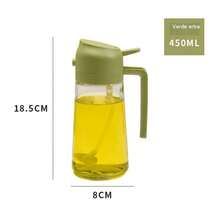 1/2个装厨房喷油瓶，二合一橄榄油喷雾器和分配器，适用于烹饪、厨房、烧烤、沙拉、烘焙，容量470毫升/15.8盎司 - 查看 14