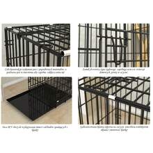 Foldable Pet Cages, Cat Cages, Dog Cages, Rabbit Cages, Thickened Iron Cages, Small And Medium-Sized Dog Cages With Toilets, Pet Cages For Cats And Villas. - Black - View 5