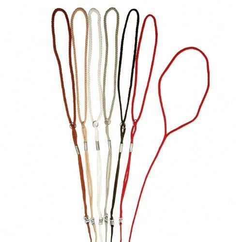 Ibanez Round Nylon Ties With Swivel, WHITE - Red - View 1
