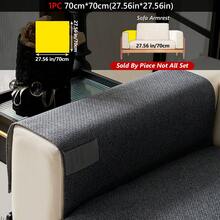 1pc Linen Textured Sofa Cover, Non-Slip Pet-Friendly Couch Protector, Breathable Washable Furniture Slipcover For Living Room - Multiple Styles - View 22
