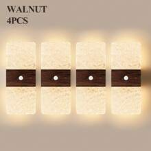 Crystal Motion Sensor Wall Lamp, LED Magnetic Wall Light, 1200mAh Battery-Powered Night Light, Easy To Install, Adjustable Color Temperature And Brightness, Suitable For Hallways, Bathrooms, Bedrooms, Stairs, Home Decor, Living Room Decor, - Square Hill - View 29