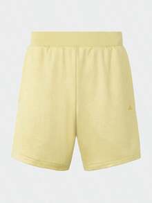Adidas Spring/Autumn Sports Shorts, Unisex Thermal Lined Loose Fit Training Casual Straight Leg Shorts IN7700 - Gold/Yellow - View 1