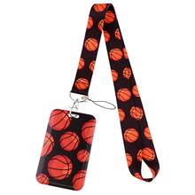 1pc Sports Ball Pattern Fashion Personalized Pull-Tab Card Clip, Basketball, Football, Rugby, Volleyball Printed Keychain Pendant Bag Charm, Student ID Bus Card Holder, Suitable For Office Workers And Students - Rectangle - View 16