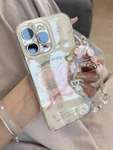 卡通可爱爱心动物涂鸦果冻手机壳，适用于 17 Pro Max、17 Pro、17 Air、16、15 Pro Max、14、13 Pro、12、11 Plus，可爱手链软糖手机壳 - 動物 - 查看 2