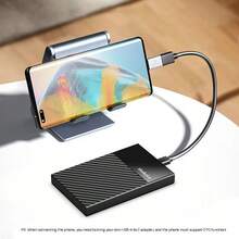 This External Hard Drive Enclosure Features A 2.5-Inch SATA 3.0 High-Speed Interface, Type-C Direct Connection, And Compatibility With Mobile Phones, Computers, TVs, And PS Devices. It Offers Easy Storage Expansion And Plug-And-Play Functionality. - Black - View 6