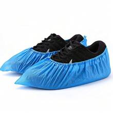 100pcs/Pack (50 Pairs) Disposable Non-Slip Shoe Covers - 15.7 Inches (Approx. 39.1 Cm) Sanitary Waterproof Foot Sleeves, Indoor Shoe Covers, Suitable For US Men's Size 11 And US Women's Size 13 - Multicolor - View 10