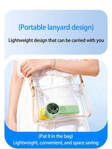 Handheld Portable Fan 100-Speed Stepless Adjustment 3600mAh Rechargeable Outdoor Cooling Small Fan Outdoor Commute Pocket Fan - Handheld - View 6