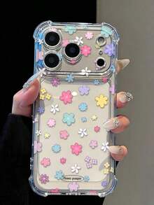 Daisy Flower Transparent Anti-Fall Phone Case, Minimalist Spring Style Phone Case, Suitable For Daily Use, Compatible With IPhone 15/15 Pro/15 Plus/15 Pro Max/16/16 Pro/16 Pro Max/17/17 Pro/17 Pro Max/12/12 Pro/12 Mini/13/13 Mini/13 Pro/13 Pro Max/14/14 Plus/14 Pro Max/11 Soft Case - 1pc - View 9