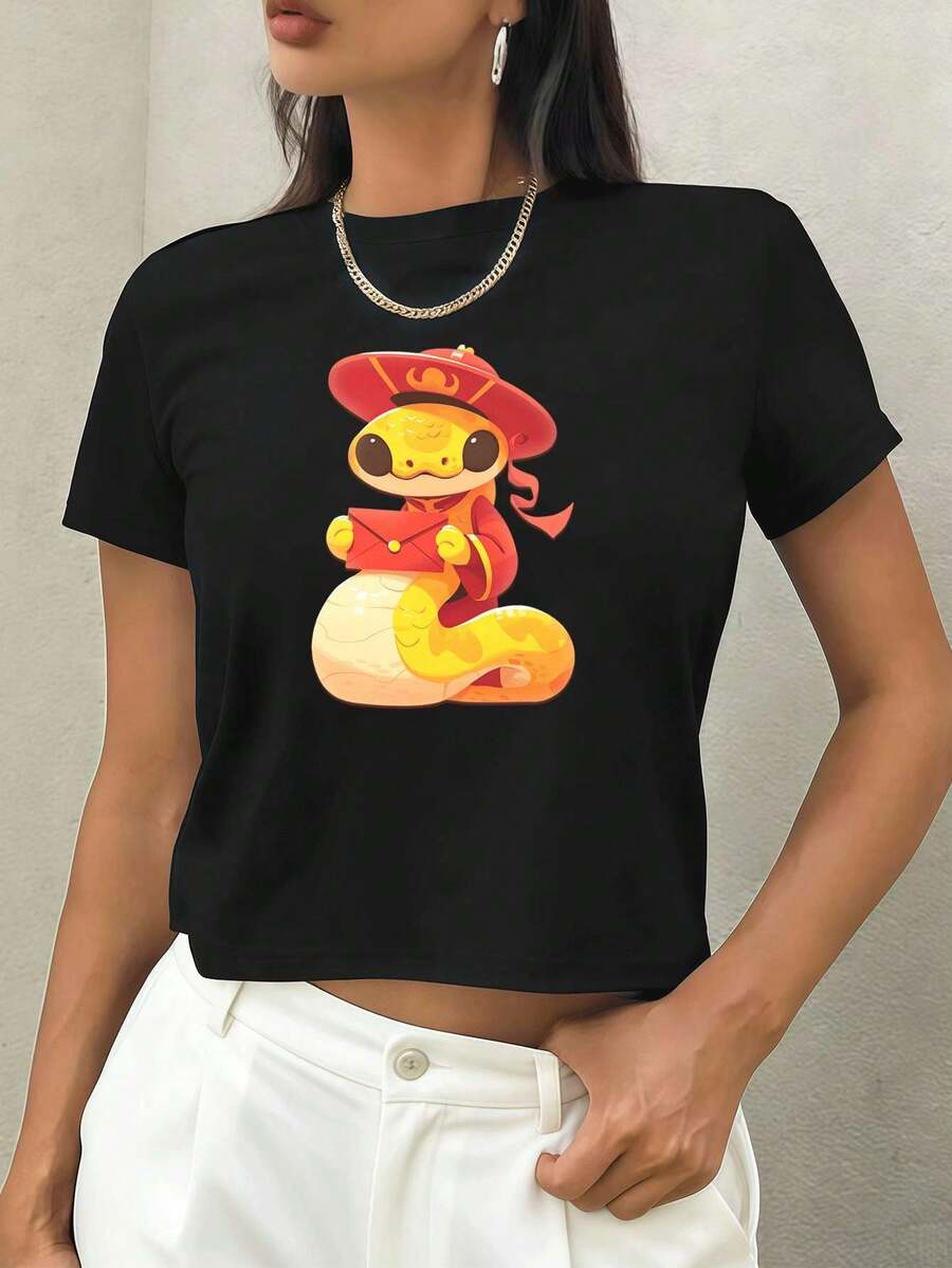 Women T-Shirts - Black - View 1