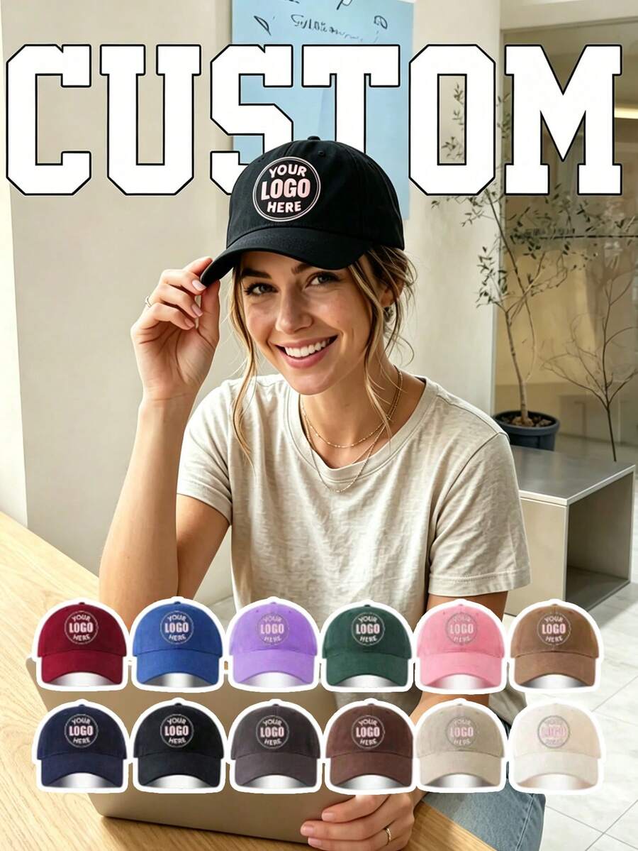 Personalized Embroidered Trucker Hat, Customizable Text Baseball Cap, Vintage Distressed Dad Hat, Adjustable Unisex Casual Hat, Retro Street Style Cap - Multicolor - View 1