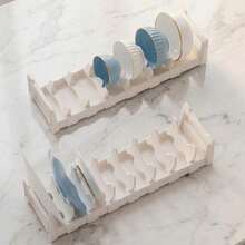 1pc Expandable Drawer-Style Cutlery Organizer, Adjustable Plate & Bowl Holder Rack, Suitable For Cabinet, Countertop, Pot Lid Rack, Bowl Rack, Knives, Forks, Chopsticks, Spoons And Utensil Storage Box, Kitchen Accessories, Kitchen Decor, Space-Saving Kitchen Storage - A - View 10
