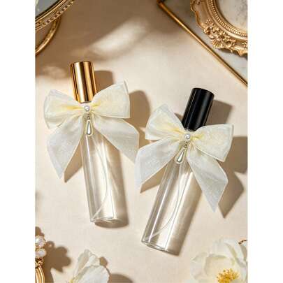 Perfume Spray Bottle With Elegant Pearl Bow, Clear Glass Perfume Sample Vials, Essential Oils Spray Bottle,Perfume Party Favors, Empty Bottle, Face Spray,Moisturizing Bottle,Travel Size Cosmetic Containers,Gifts For Your Lover, Girlfriend, Bride, Bridesmaid, Mother,Unique Engagement Gifts, Bridal Gifts, Holiday Gifts, Anniversary Gifts, Mother's Day Gifts, Birthday Gifts