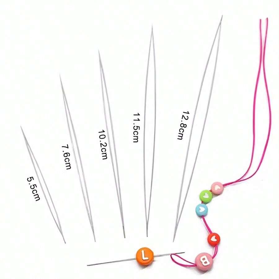 串珠针别针开口弯针，适用于串珠手链DIY首饰制作工具手工串珠穿线针 - 彩色 - 查看 1