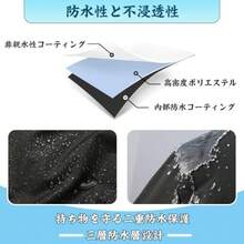 自転車カバー 防水生地 前カゴカバー 自転車バスケットレインカバー 電動アシスト車対応 取り付け簡単 前後兼用可能 前カゴカバー 防水 防塵 盗難 遮光 散乱防止 大容量 カゴカバー 雨 通勤自転車用 カゴ カバー ブラック - 写真のように - チェックする 3