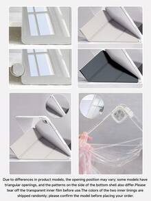 可定制三折式优雅平板电脑保护套，带透明笔槽，双面个性化设计，支持唤醒/睡眠功能，适用于 iPad 10/11/10.2/10.5/Air 4-5/10.9/Pro 11/Air 11 (M2) 2024/Pro 11 (M4) 2024/Air 11 (M3) 2025/A16 11 第 11 代 2025/Mini 6-7/Air 1-2/9.7、Tab A8 10.5 2022，简约创意设计 - 彩色 - 查看 10