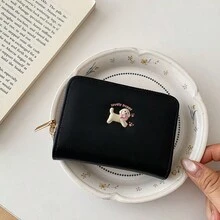 Tarjetero con forma de corazón para perro, monedero minimalista coreano elegante, cartera de estudiante de alta gama para mujeres, regalos de festival, graduación, aprecio a maestros, cumpleaños, regalos para madres, Día de la Madre, artículos esenciales para vacaciones, regalos de graduación, lindo para mujeres, cartera de tarjetas, artículo esencial de viaje - Multicolor - Ver 5