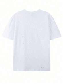 Officially Authorized Disney Men's Short-Sleeved T-Shirt, With The Theme Of DAD, Printed On The Front And Back-Showing The Relaxed And Elegant Outline Of Mickey Mouse's Head And The Printed Design With The Logo Of "Dad". This Is A Multifunctional And  T-Shirt That Men Can Wear. - 白色 - 查看 2