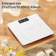 AVXLRQ 396 Digital Bathroom Scale With LCD Display & Temperature Suitable For KG/, High-Precision Weight Scale With Indicator, Platform For Use, Body Weight Monitor For, Ultra-Wide Platform Electronic Scale - Flagship Edition - View 10