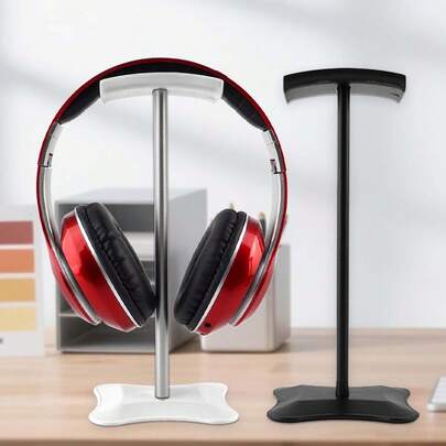 Giá đỡ tai nghe hợp kim nhôm tối giản, giá để bàn, chắc chắn, dễ lắp ráp, nhẹ và bền, tương thích với tai nghe chơi game và tai nghe chống ồn, có màu đen và trắng.