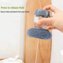 RemovCleaning Brush, Non-Shedding, Non-Sticking, Non-Damer For Dishwashing Cleaning, Handy And Clean Kitchen Tol, Suitable For Dish, Oil And Bathroom Cleanig, Dish Brush, Pot Bruseaning Ball Brush, Non-Stick Pan Cleaning Brush, User-Friendly Design With Handle, New Steel Ball Brush, Pot Brush, Kitchen Utensils - A - 查看 2