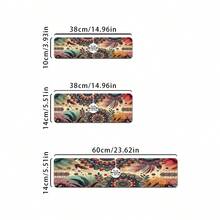 1pc Bohemian Pattern Printed Faucet Mat, Durable Polyester, Quick Drying, Easy To Clean, Suitable For Kitchen And Bathroom, Easy To Install, Daily Decor, Gift, Bathroom Mat, Durable Faucet Mat, Faucet Accessory - Multicolor - View 10