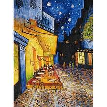 1幅30*40厘米梵高经典画作《夜晚的咖啡馆》客厅卧室装饰画DIY钻石画套装,成人钻石画,家居墙面装饰艺术 | 适合初学者DIY,节日/生日惊喜礼物 - 圓鑽 - 查看 2