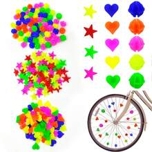 36 Pcs Bike Spoke Beads - Glow-In-Dark + Rainbow Colors, Easy-Clip Kids Bike Decorations, DIY PP Material (Gift Idea) - Multicolor - View 5