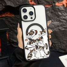 マグネット式黄ばみ防止 | 高級感あふれる2in1アクリルマグネット式スマホケース！スタイリッシュで手触りも良く、実用的な保護機能とマグネット式・耐衝撃設計を融合させた、高級感あふれるケースです。 猫ケース  11  17e 手机壳  17e 手机壳 家族、恋人、友人、そして子供たちへのプレゼントに最適です。  16 Pro/11 Pro/11 Pro Max/13/14 Plus/12/16 Pro Max/14 Pro Max/12 Pro Max/17 Pro/15 Plus/15 Pro Max/17 Pro Max/16/13 Pro Max/16 Plus/ 13 pro/17/15 Pro/12 Pro/16e/Apple  Air/17e/15/14 Pro/14 - ブラック - チェックする 13