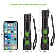 高功率 P50 LED 手电筒，带变焦功能，5 种照明模式，防水应急手电筒，适合露营，采用高强度铝合金制成。 - 多色 - 查看 5