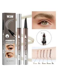 W3W 4D Eyebrow Pencils With Professional Square Brush Tip For Realistic Hair Like Strokes Waterproof Long Lasting Smudge Proof Natural Contour Effect Easy To Apply Brow Makeup For Beginners And Daily Use Perfect Holiday Or Birthday Gift For Women Seeking Defined Natural Looking Eyebrows - 多色 - 查看 8