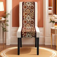 Set Of 1 Piece/2 Pieces/4 Pieces/6 Pieces/8 Pieces/36 Pieces Chair Covers Designed With Retro National Style Geometric Patchwork Vertical Strip Pattern, High Elasticity Fully Wrapped Washable Soft Protective Covers, Adopted 2D Flat Printing Technology, Easy To Install And Clean. Suitable For Indoor Home Decoration, Dining Occasions, Gatherings, Restaurants, Parties And Hotels As Decorative Chair Covers, And They Can Also Be Used As Exquisite Gifts. - Multicolor - View 3