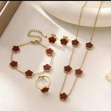 不锈钢五花耳环手链项链 - 花 - 查看 12