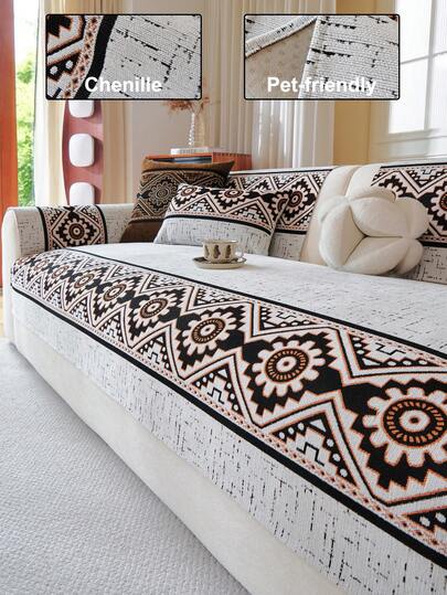 1 bộ bọc ghế sofa phong cách Bohemian, thiết kế nhiều màu sắc, đệm sofa dùng được cả bốn mùa, bọc ghế sofa bằng vải nhung, bọc ghế sofa bảo vệ an toàn cho thú cưng, phù hợp với ghế sofa 1/2/3/4 chỗ ngồi.