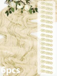 Sage Green Cheesecloth Table Runner 120 Inch Boho Gauze Table Runners, Rustic Sheer Cheese Cloth Table Runners For Wedding, Baby Shower, Birthday Party, Home Decor - Multicolor - View 34