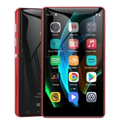 Máy nghe nhạc MP3 4.0 inch với Bluetooth và kết nối mạng không dây, máy nghe nhạc MP4 di động với loa tích hợp, hỗ trợ đài FM, sách điện tử và chức năng ghi âm.
