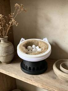 3pcs/Set Hand-Woven Brown Cane Toad Wreath Bird House Featuring A Durable Bracket, Material Pad, And Hanging Design For Bird Shelter And Comfort, For Breeding & Decoration, Outdoor Balcony Sparrow Nest, Bird Cage Available In Different Sizes - View 4