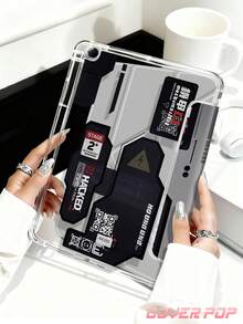 Ốp lưng máy tính bảng phong cách Cyber-Style họa tiết Mecha, tương thích với iPad Air 11 inch M3 2025 / M2 2024, Air thế hệ thứ 5 2022, Air 8 2026 (11/13 inch), (A16) 11 inch thế hệ thứ 11 2025, tương thích với Samsung Galaxy Tab, Kindle Paperwhite thế hệ thứ 12 2024. Mặt lưng trong suốt, ốp bảo vệ họa tiết thời trang, chức năng tự động tắt/mở màn hình, bảo vệ bằng túi khí, phù hợp cho cả công việc văn phòng và làm quà tặng. - Nhiều màu - Xem 5