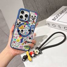 This Disney Mickey Mouse Lanyard Phone Case Is Fully Covered In TPU Material, Features Strong Magnetic Closure, Is Shockproof And Lightweight, And Is Compatible With IPhone17/16/11/13/15/15 Plus/15 Pro/15 Pro Max/12/14 Pro Max/11 Pro Max/12 Pro/12 Pro Max/13. This Phone Case Is A Popular Birthday Gift Or Business Gift Choice; It Is Durable, Stain- And Fingerprint Resistant, And Suitable For Both Men And Women. The Set Also Includes A Mickey Mouse Phone Case And A Mickey Mouse Plush Bracelet, Making It A Perfect Gift For Friends And Family. This Stylish Phone Case Is Fun, Lightweight, And Durable. IPhone17 Pro Max Phone Case, Minnie Mouse Phone Case. - 黑色 - 查看 5
