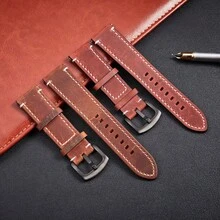 Quick Release Crazy Horse Leather Watch Band For Women Men 18mm 20mm 22mm 24mm Durable Genuine Leather Replacement Strap - Mouldless - View 6