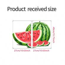 1set Watermelon Wall Stickers, Self-Adhesive Paper, Suitable For Home Decoration, Room Decoration, Kitchen Decoration, PVC Waterproof Material, Removable - Self-adhesive - View 3